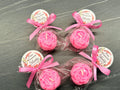 PEONY BUD CANDLE unscented with clear bag and custom tag/wedding/birthday/christening/birth/confirmation/graduation