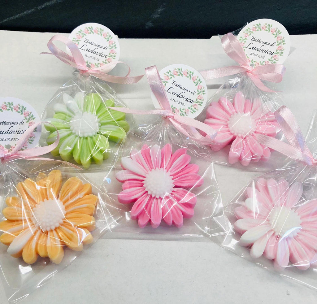 "SHADED DAISY" SOAP with transparent bag and personalized tag