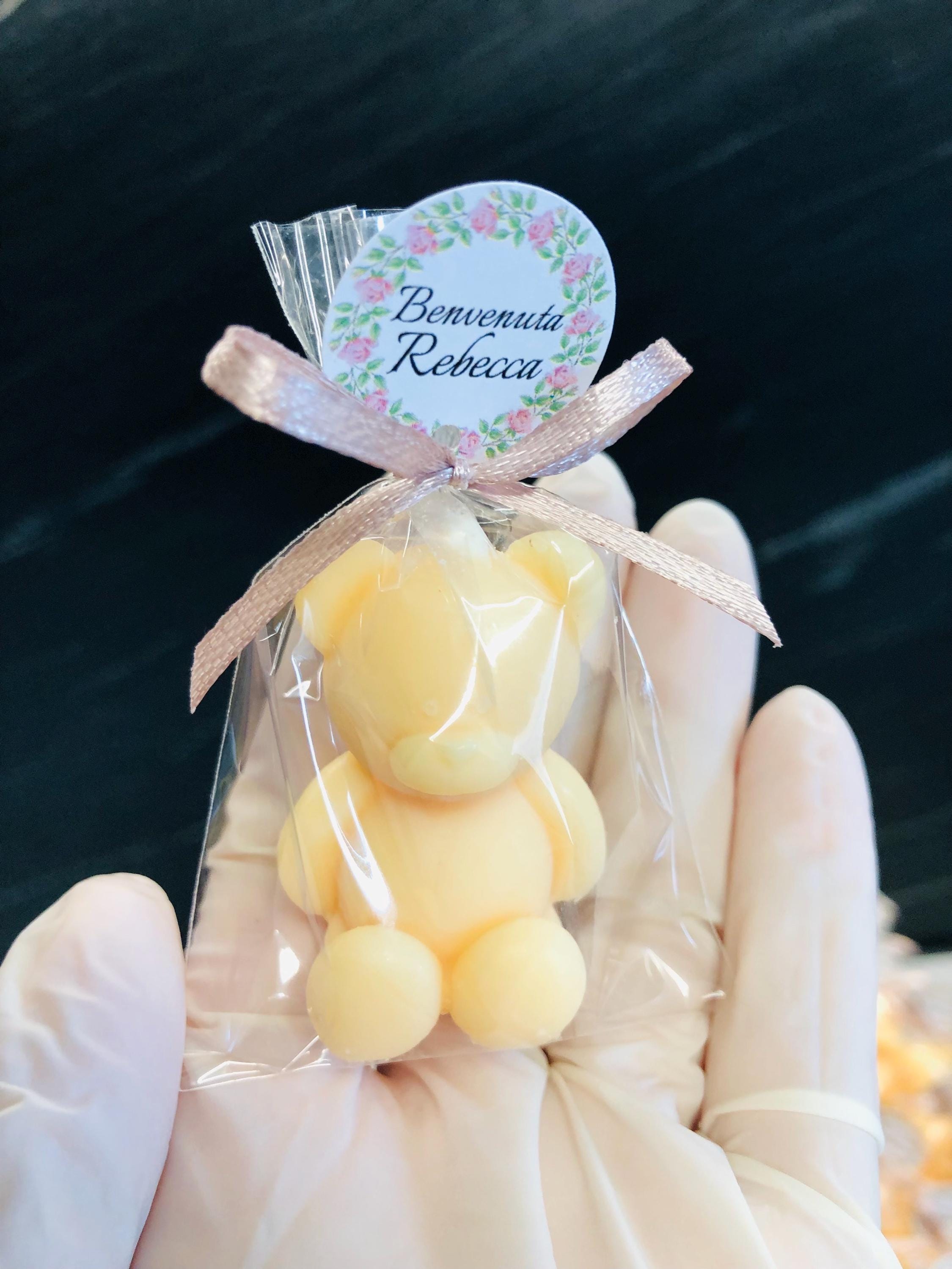 CANDELE "ORSETTO" INODORE  con sacchetto trasparente