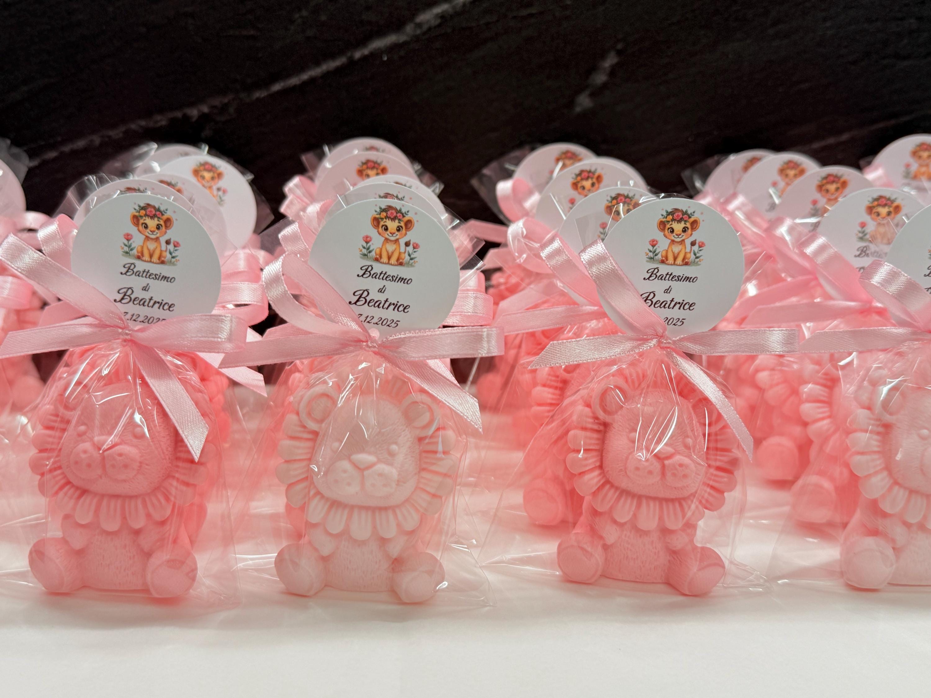 SAVON "LEONCINO" avec sachet transparent et étiquette personnalisée