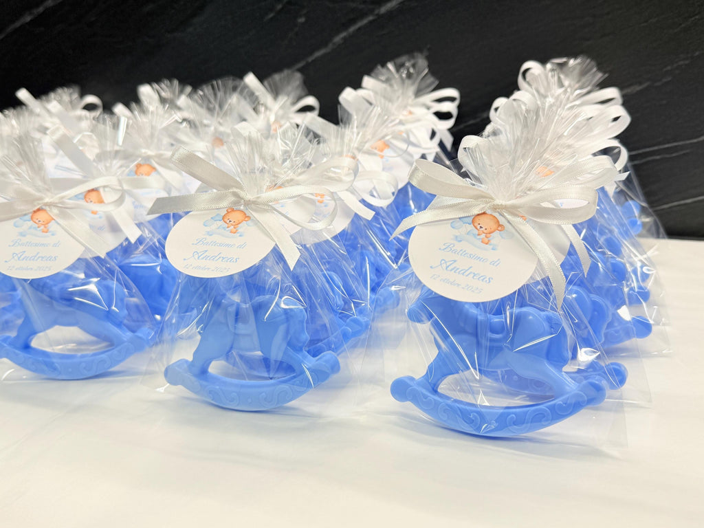 Savon "CHEVAL à BASCLUE" avec sachet transparent et étiquette personnalisée