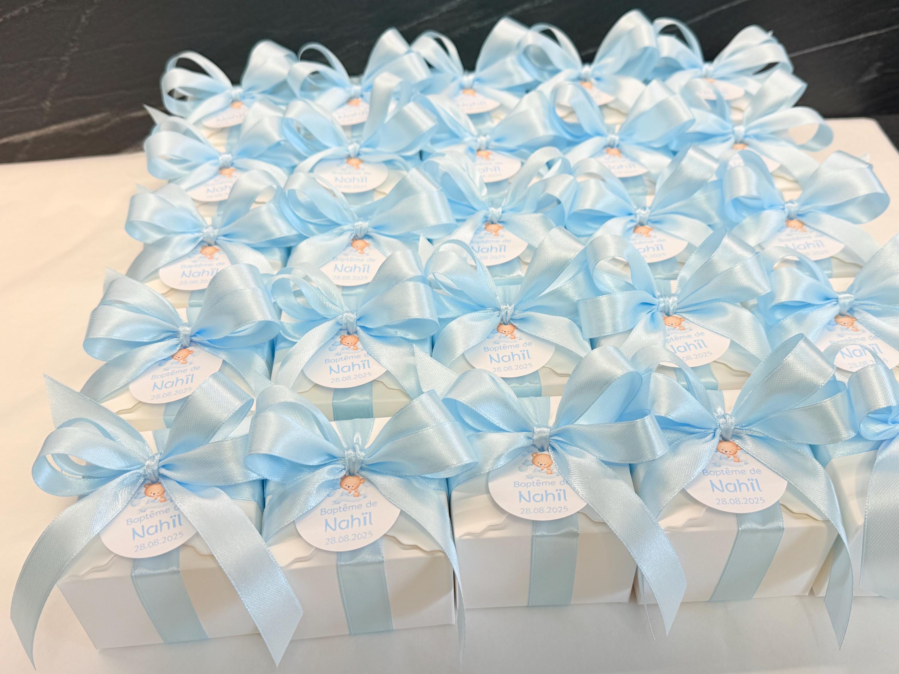"BEAR" soap with box, confetti, and personalized tag