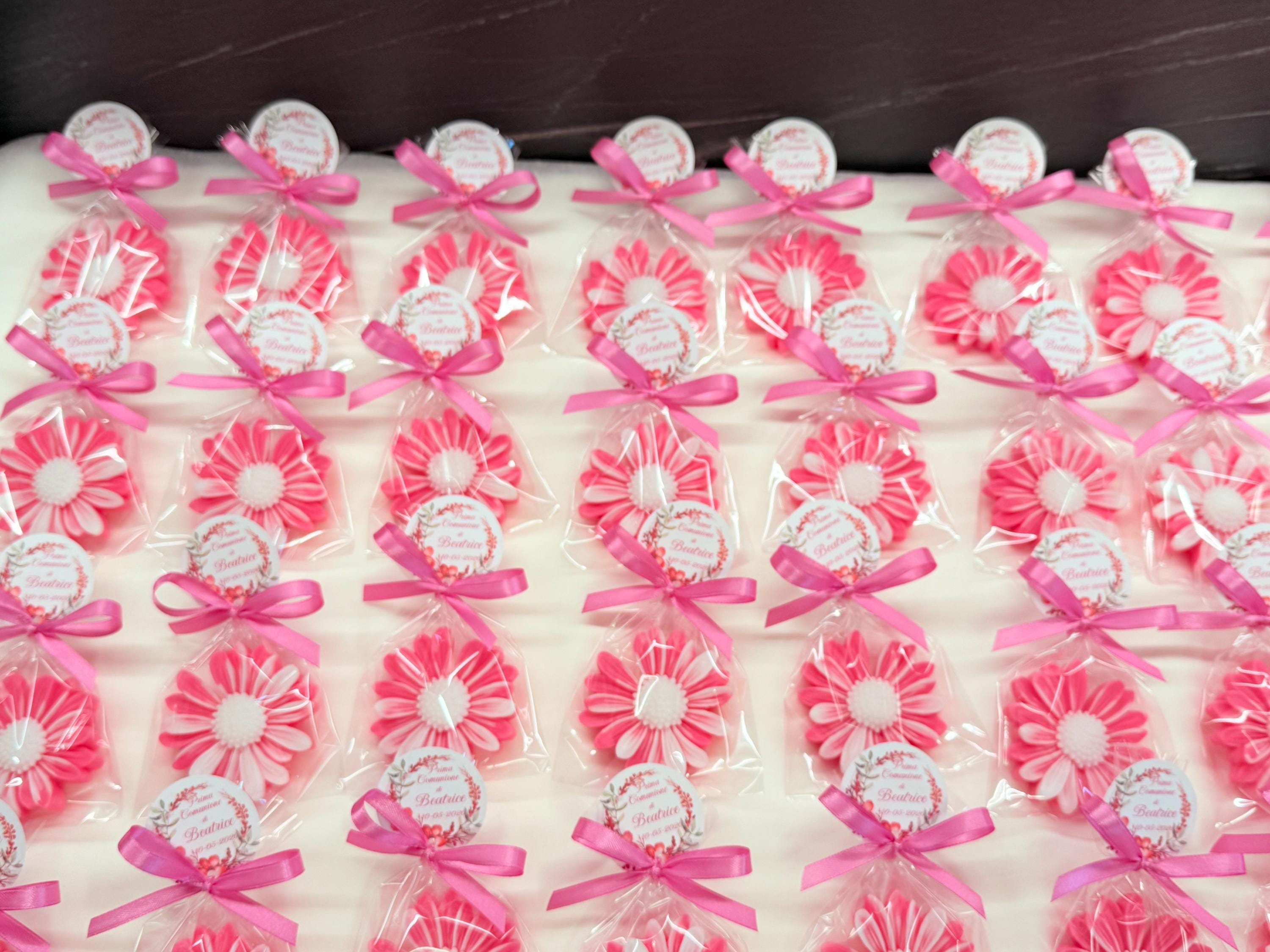 SAPONE "MARGHERITA SFUMATA"  con sacchetto trasparente e tag personalizzato