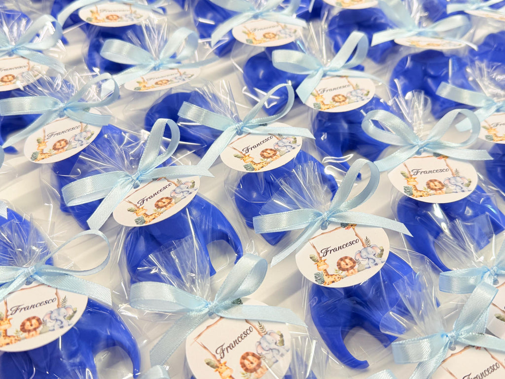 SAPONE "ELEFANTINO" con sacchetto trasparente e tag personalizzato