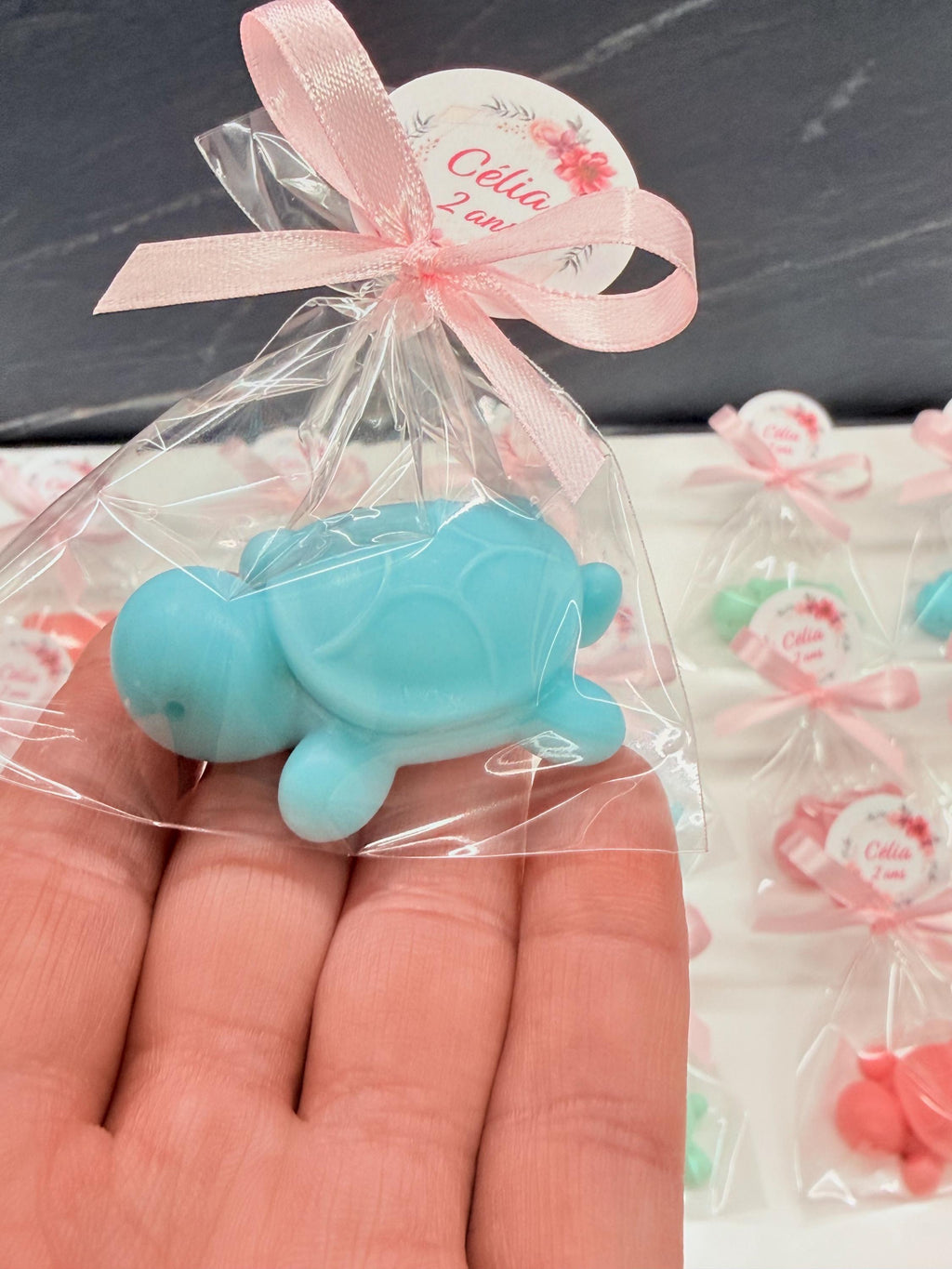 "TURTLE" SOAP with clear bag and custom tag