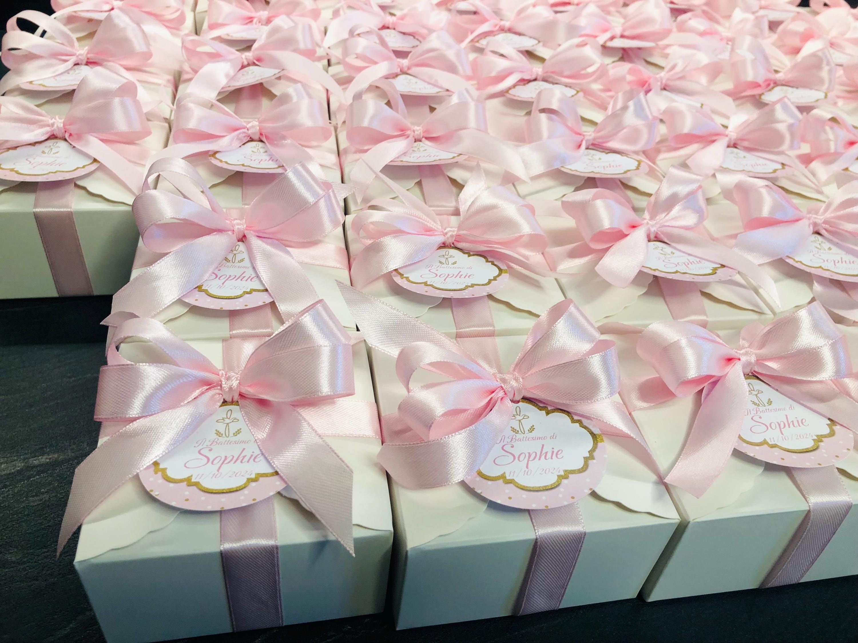 CANDELA "ORSETTO" PROFUMATA con scatola, confetti e tag personalizzato