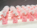 "BEAR CUB" UNSCENTED CANDLE with tulle and personalized tag