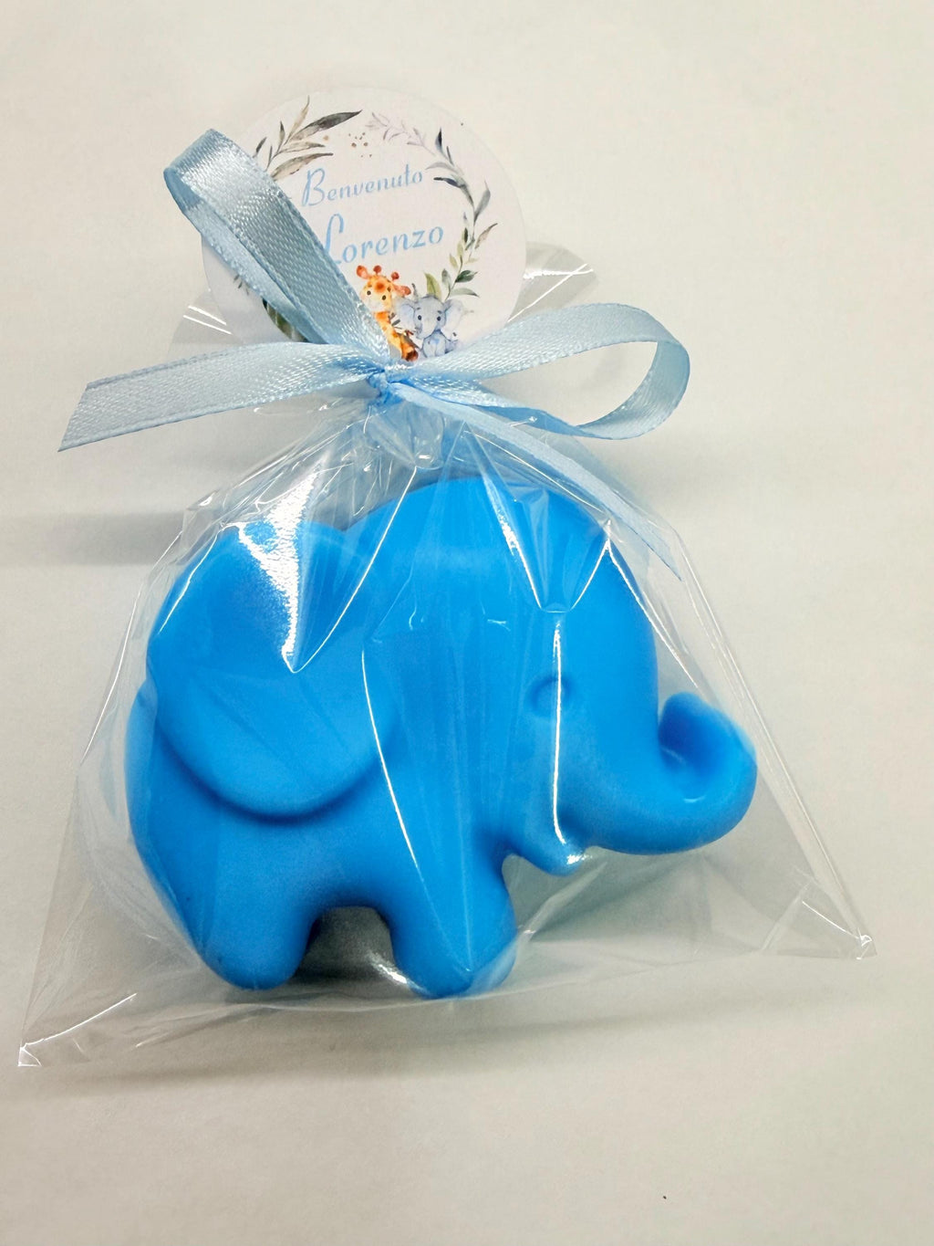 "SAFARI" SOAP MIX (7 different animals) with transparent bag and personalized tag