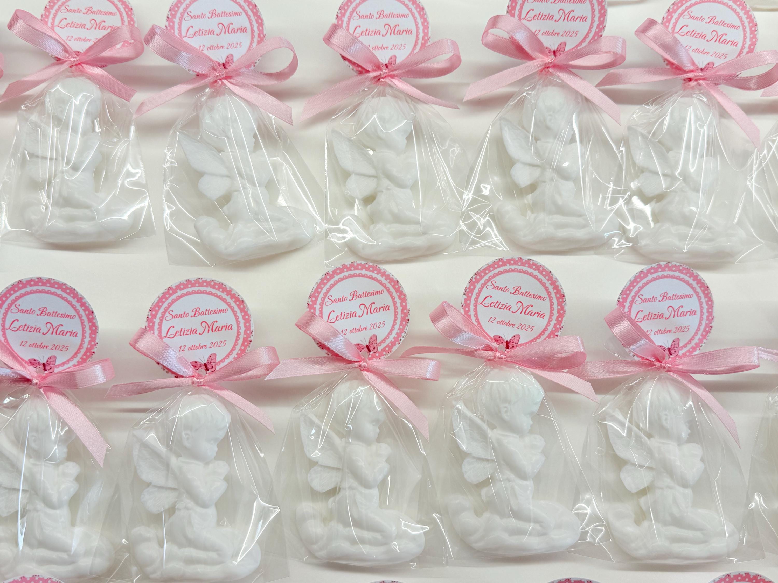 SAVON "ANGIOLETTO" avec sachet transparent et étiquette personnalisée
