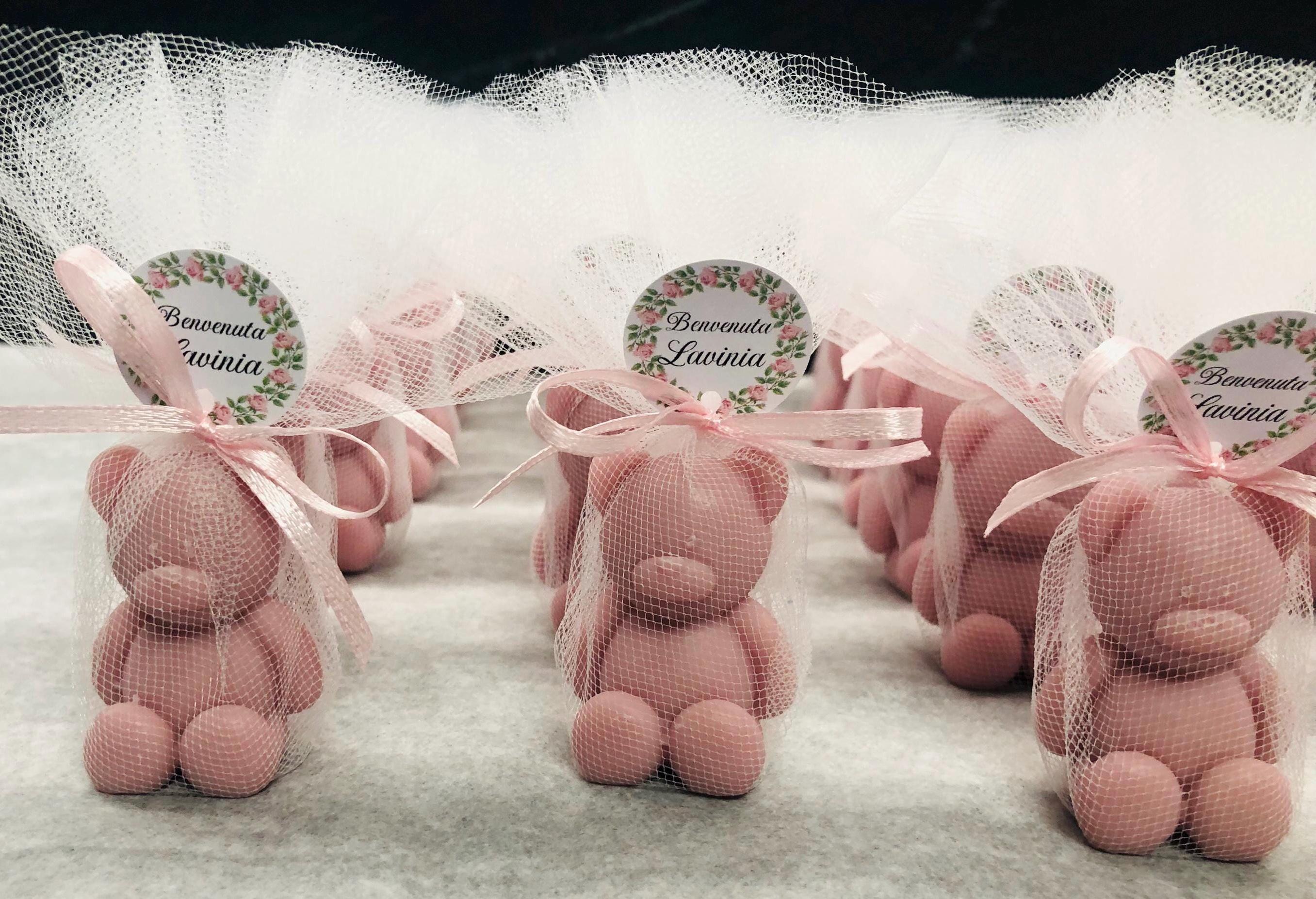 SAPONE "ORSETTO" con tulle e tag personalizzato