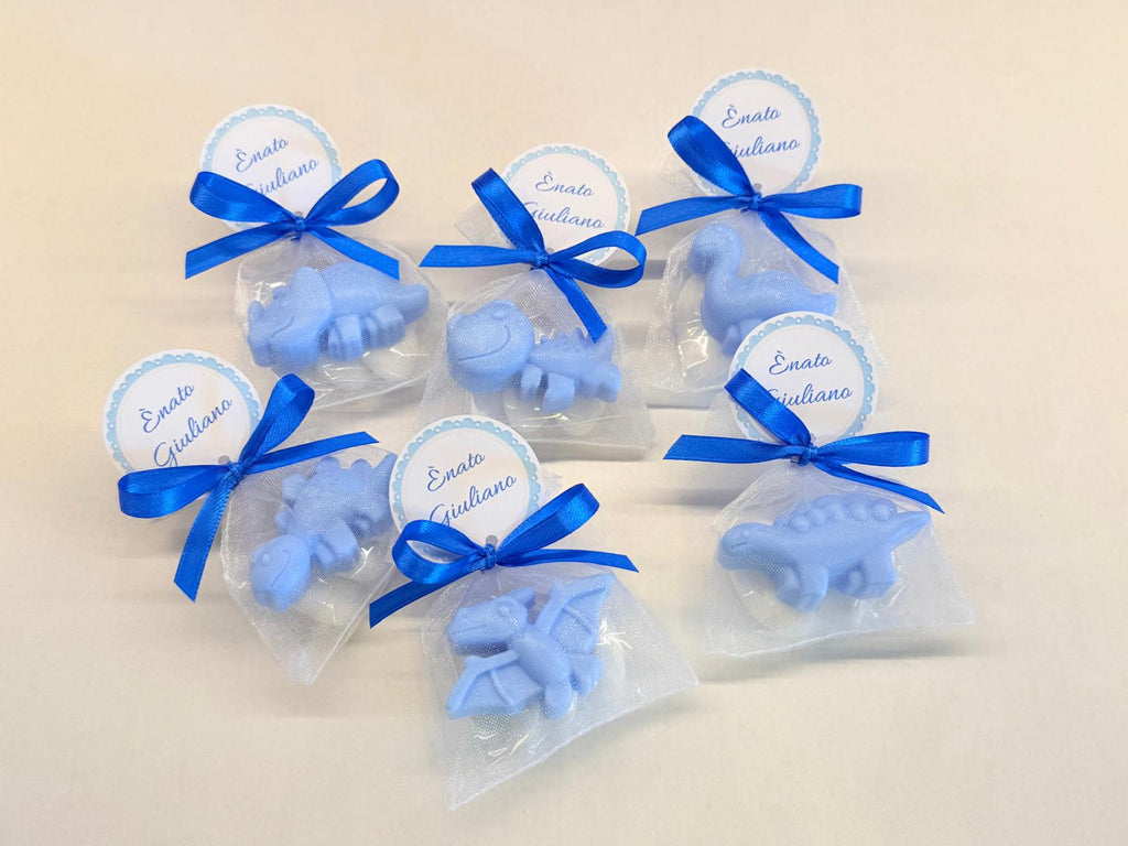 Sapone dinosauro artigianale profumato in vari colori – regalo per nascita e compleanno bimbi