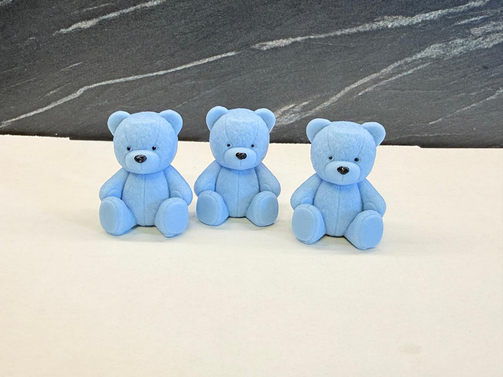 Sapone orsetto peluche dipinto a mano in scatola elegante con confetti – bomboniera per nascita e baby shower